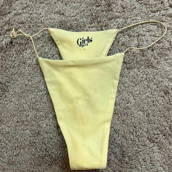 🍋 Baby yellow micro string swim bottoms 🍋 - Picture 2 of 4